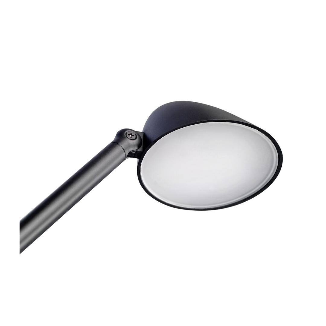 Lampe de bureau LED, port USB JACK UNILUX - Lampe de bureau LED UNILUX JACK noir, tête elliptique, détail