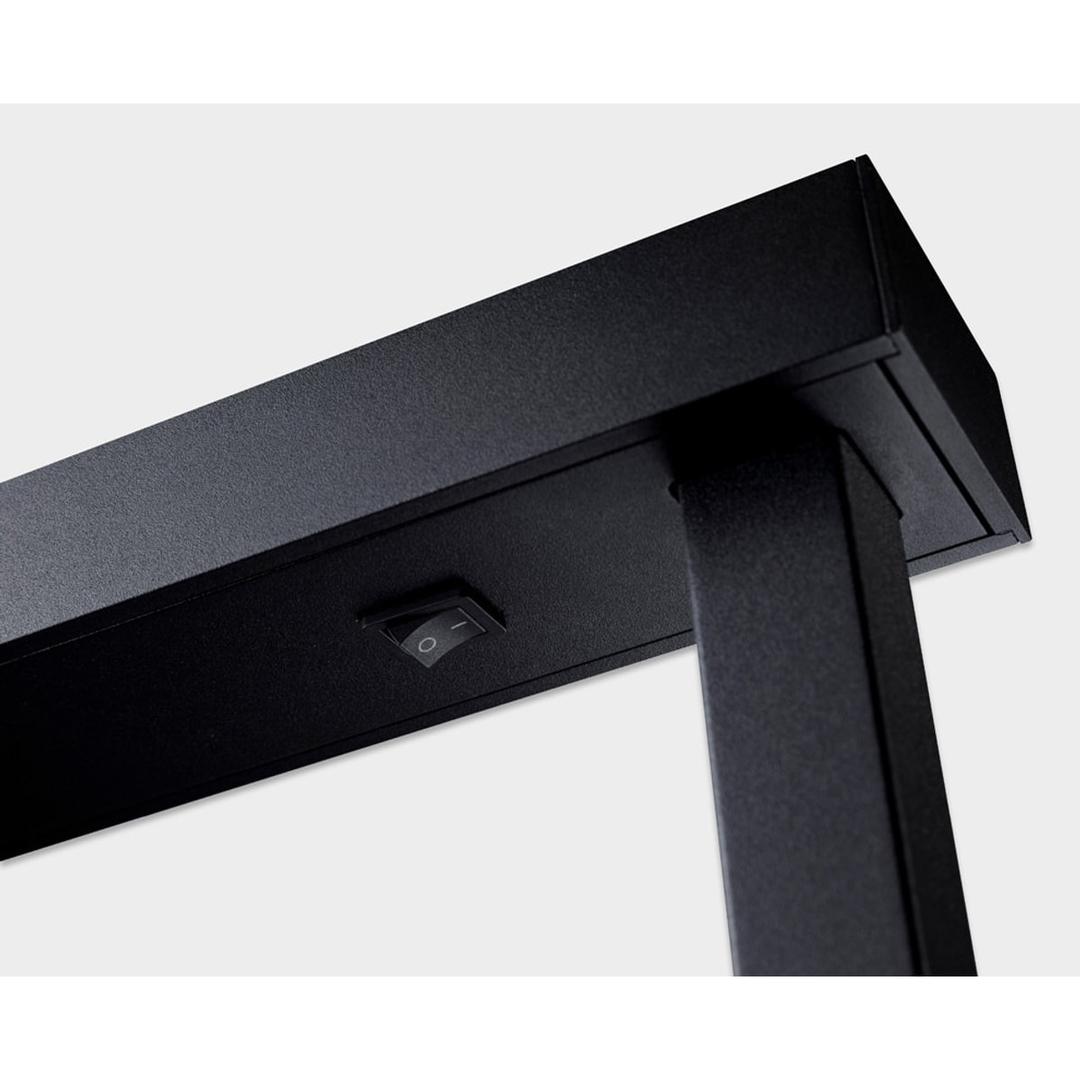 Lampadaire LED de bureau, 3 970 lumens Beryll noir HANSA - Lampadaire Hansa Beryll noir, interrupteur sur la tête