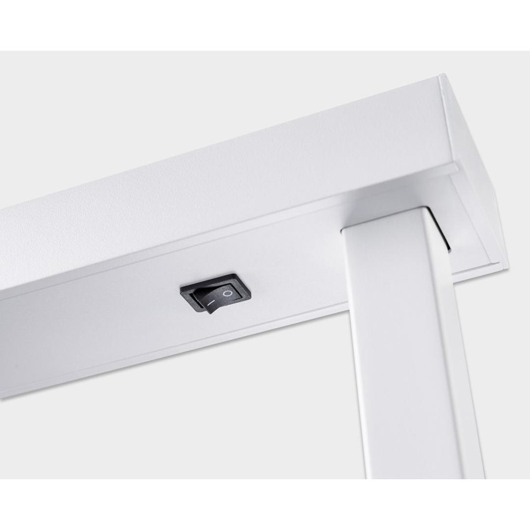 Lampadaire LED de bureau, 3 970 lumens Beryll blanc HANSA - Lampadaire Hansa Beryll blanc, interrupteur sur la tête