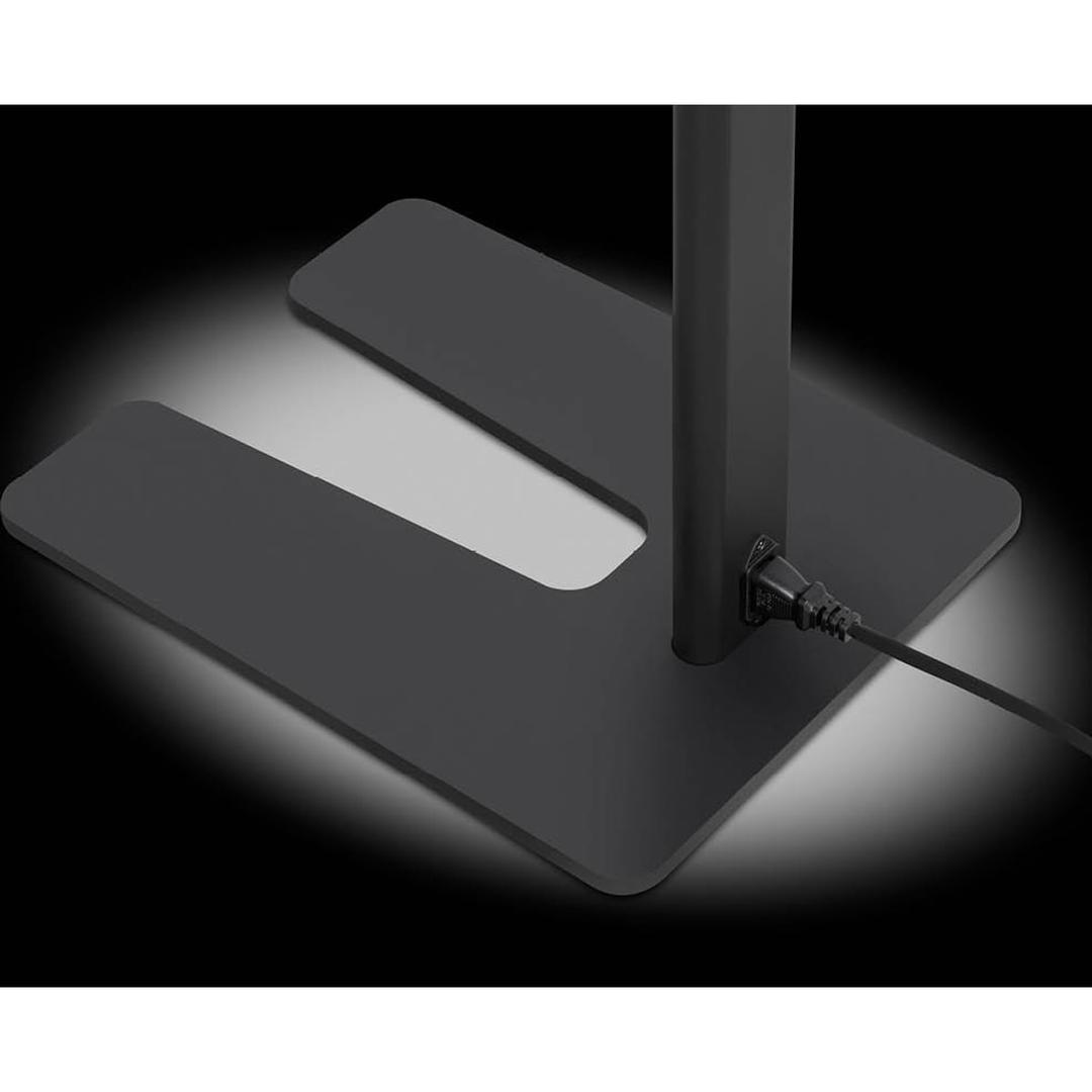 Lampadaire LED de bureau, 2 têtes Larimar noir HANSA - Lampadaire Hansa Larimar noir, pied