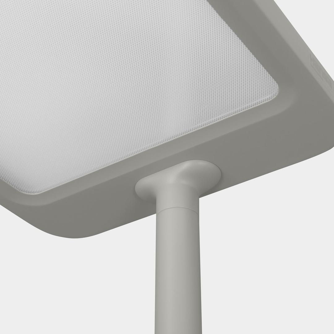 Lampadaire LED de bureau, 10 400 lumens Capella gris argent HANSA - Lampadaire Hansa Capella gris argent, tête et fût