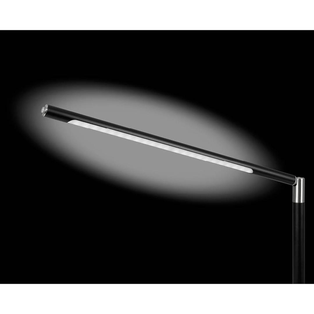 Lampe de bureau LED, IRC supérieur à 90 Aura noir HANSA - Lampe de bureau Hansa Aura noir, tête allumée