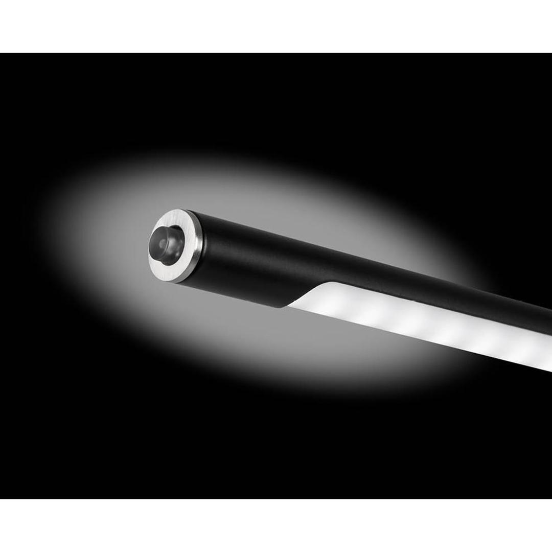 Lampe de bureau LED, IRC supérieur à 90 Aura noir HANSA - Lampe de bureau Hansa Aura noir, bout de la tête et interrupteur