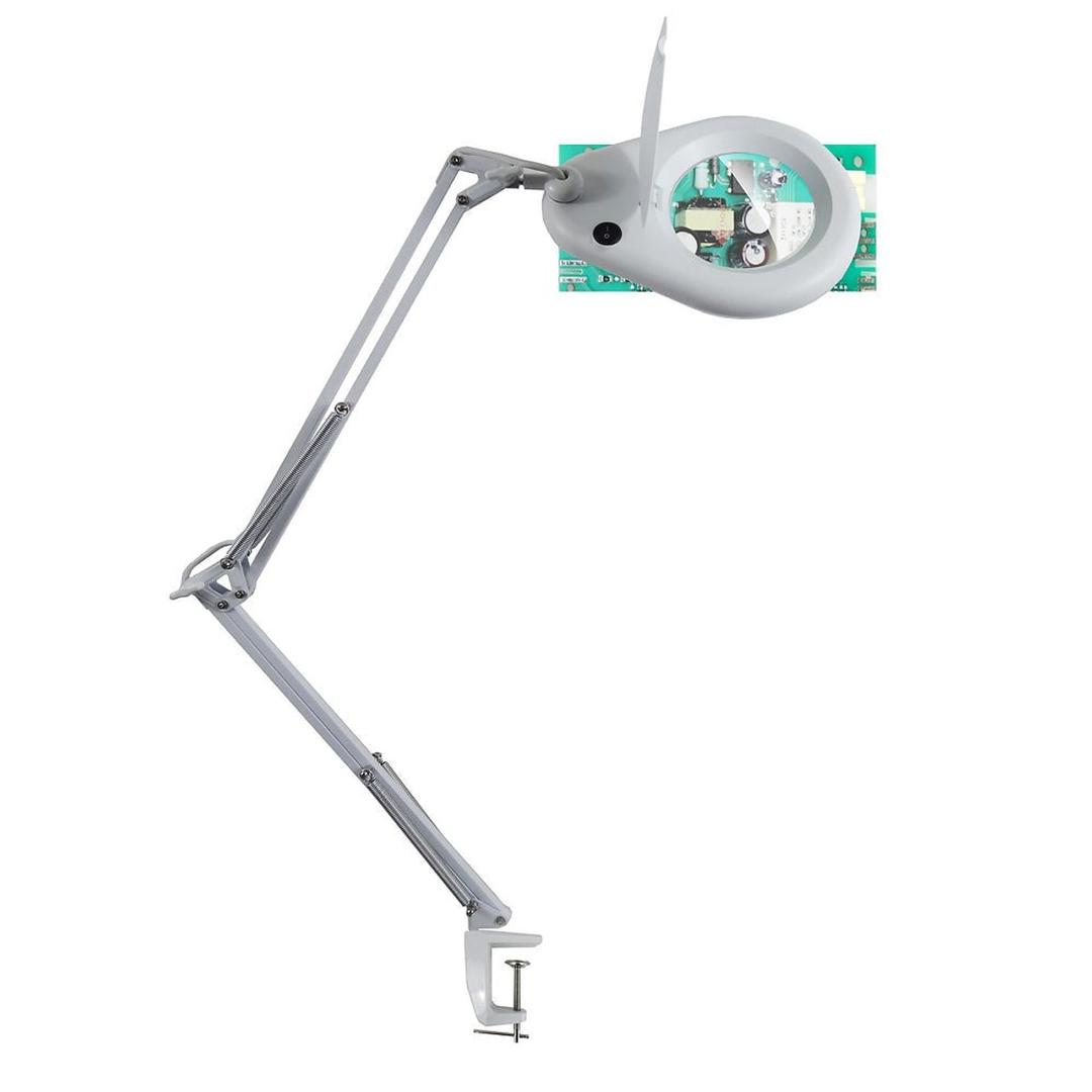 Lampe loupe LED à pince, 3 dioptries ZOOM UNILUX - Lampe loupe LED à pince UNILUX ZOOM blanc, vue d'ensemble
