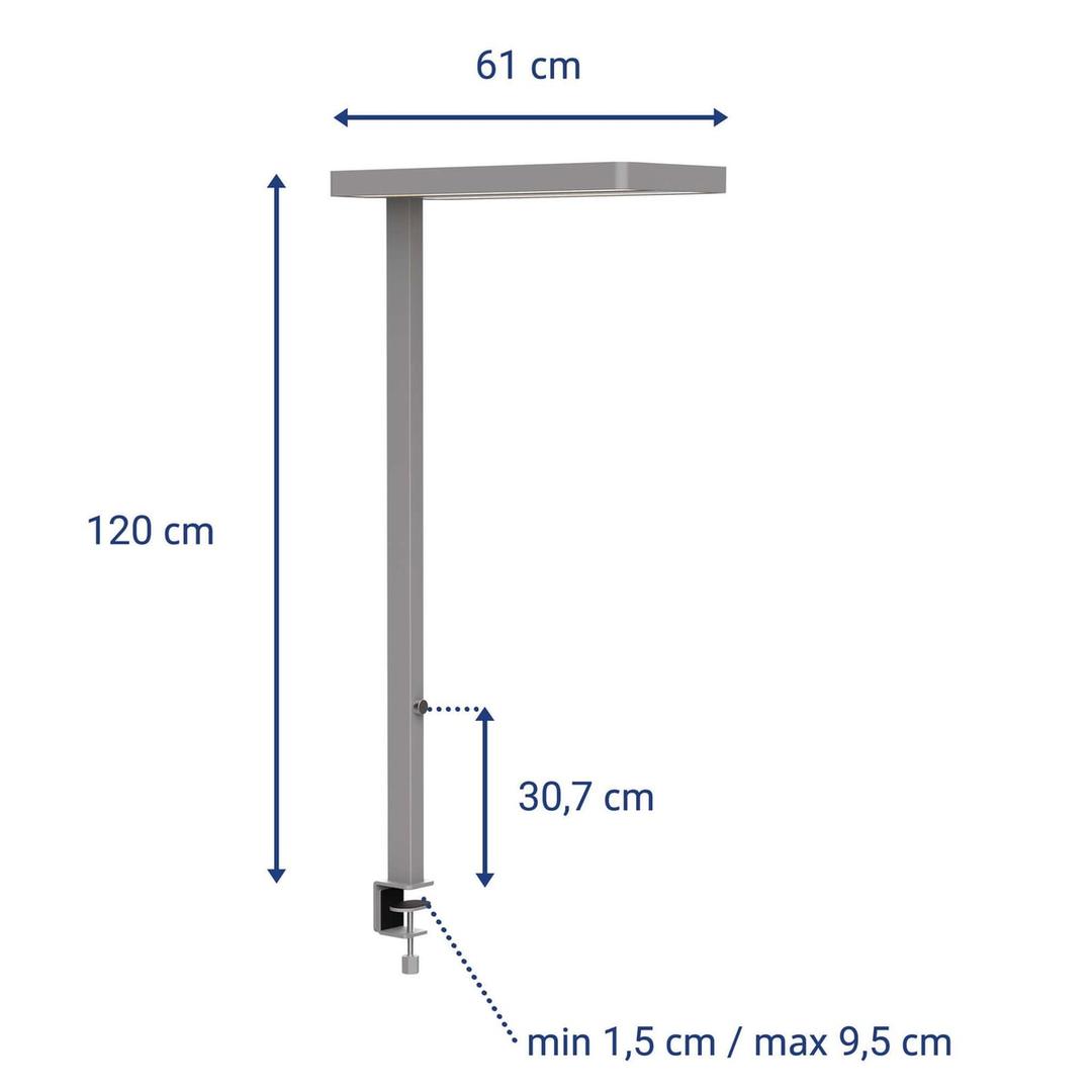 Lampadaire LED à pince, détecteur de présence juvis sensor à pince argent MAUL - Lampadaire LED à pince MAULjuvis sensor argent, dimensions