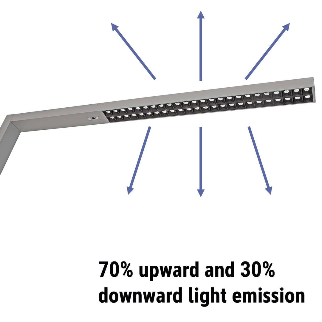 Lampadaire LED, température réglable sirius argent MAUL - Lampadaire LED MAULsirius argent, dimensions