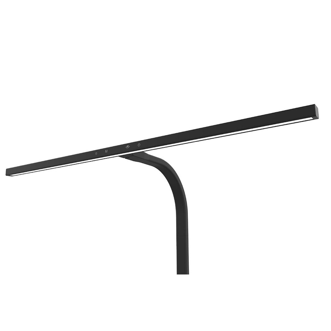 Lampe de bureau LED à pince, mât de 80 cm STRATA 80 UNILUX - Lampe de bureau LED à pince UNILUX STRATA 80 noir, tête longiligne, détail