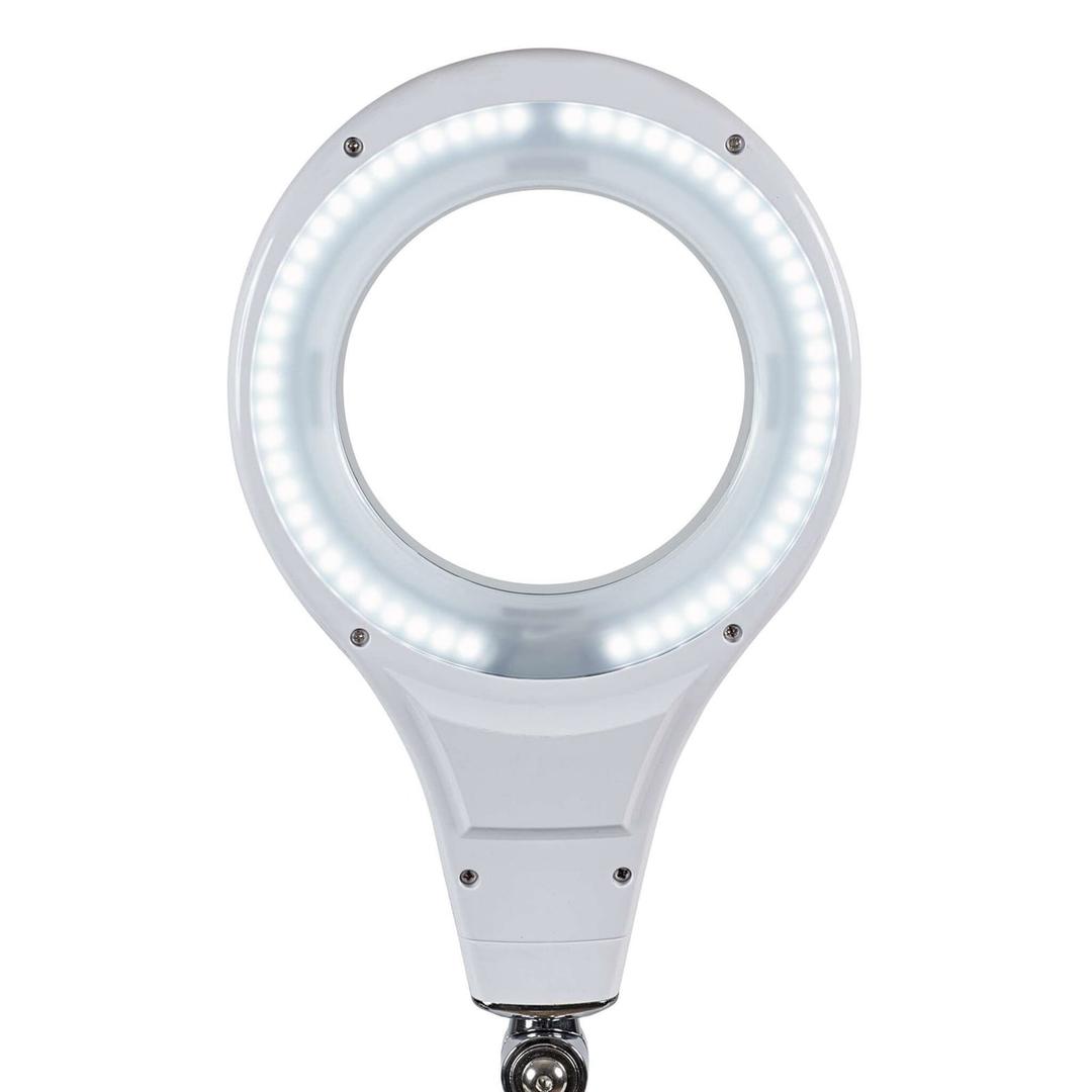 Lampe loupe LED sur pied, 3 dioptries makro sur pied blanc MAUL - Lampe loupe LED sur pied MAULmakro blanc, détail