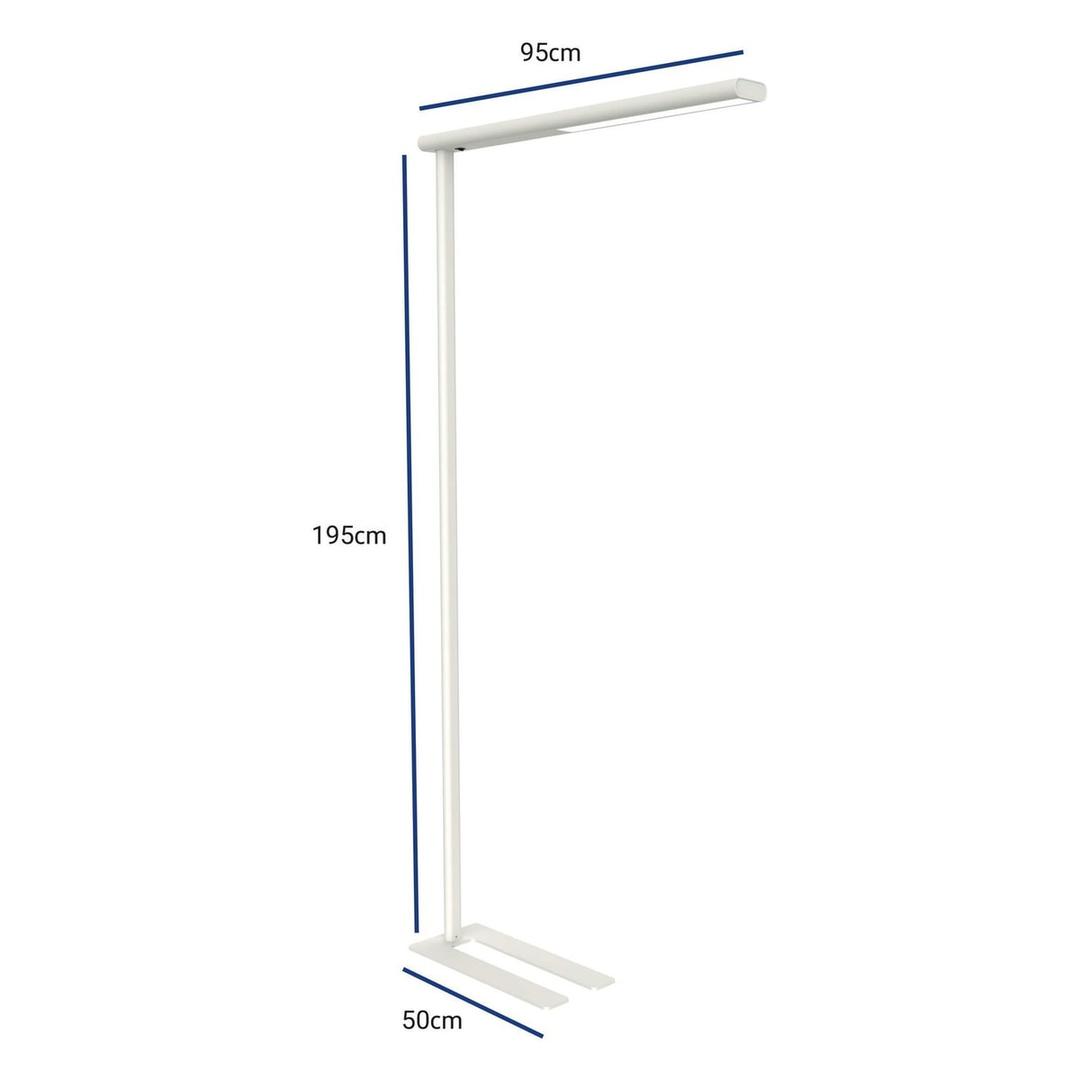 Lampadaire LED, direct et indirect jet blanc MAUL - Lampadaire LED MAULjet blanc, dimensions