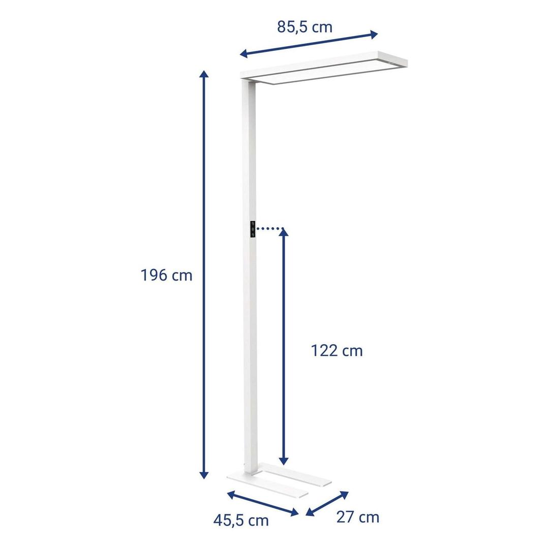 Lampadaire LED pour double poste senja blanc MAUL - Lampadaire LED MAULsenja blanc, dimensions