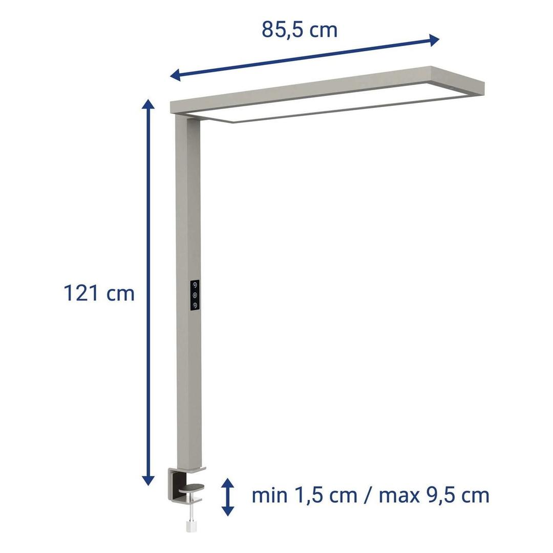 Lampadaire LED à pince pour double poste senja à pince argent MAUL - Lampadaire LED à pince MAULsenja argent, dimensions