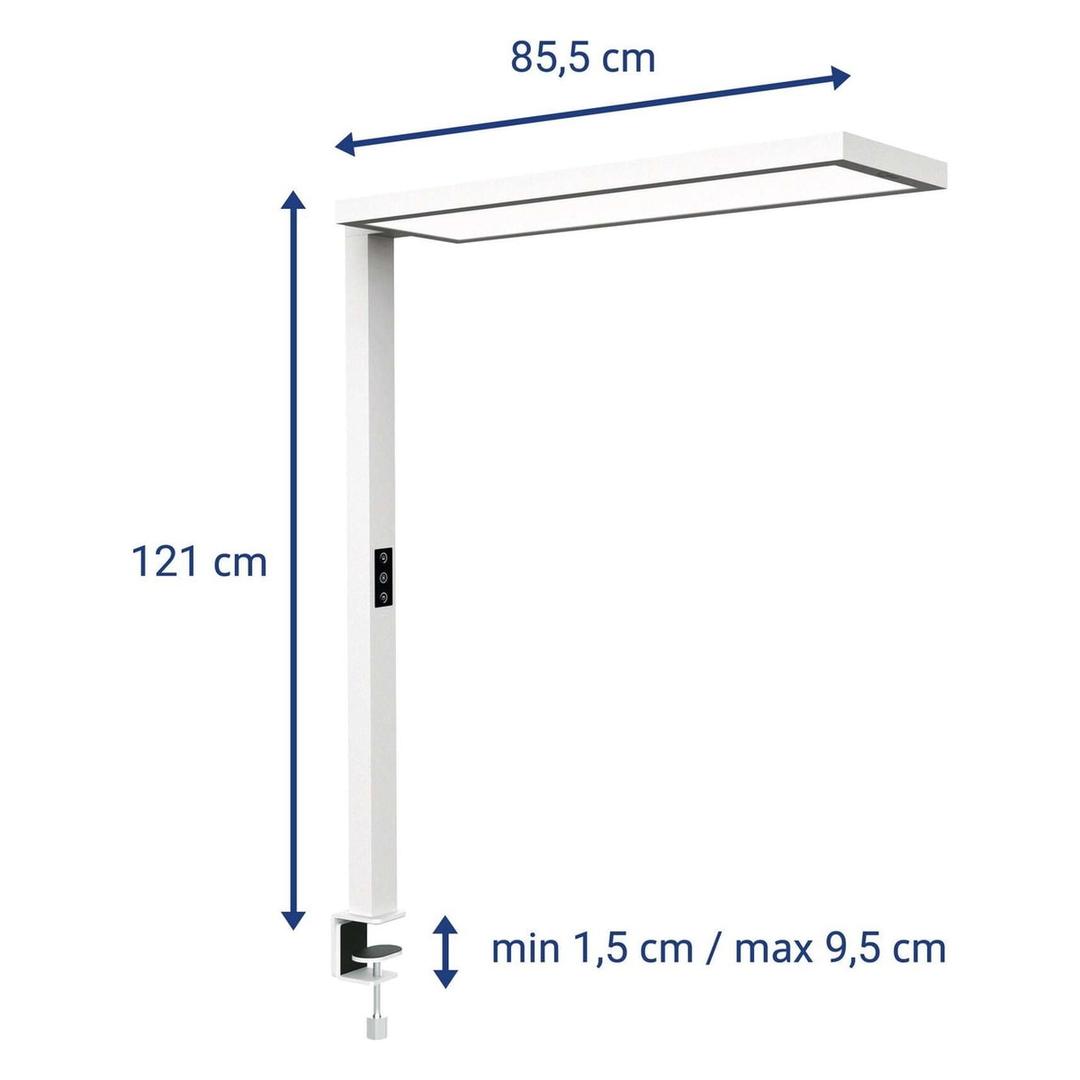 Lampadaire LED à pince pour double poste senja à pince blanc MAUL - Lampadaire LED à pince MAULsenja blanc, dimensions