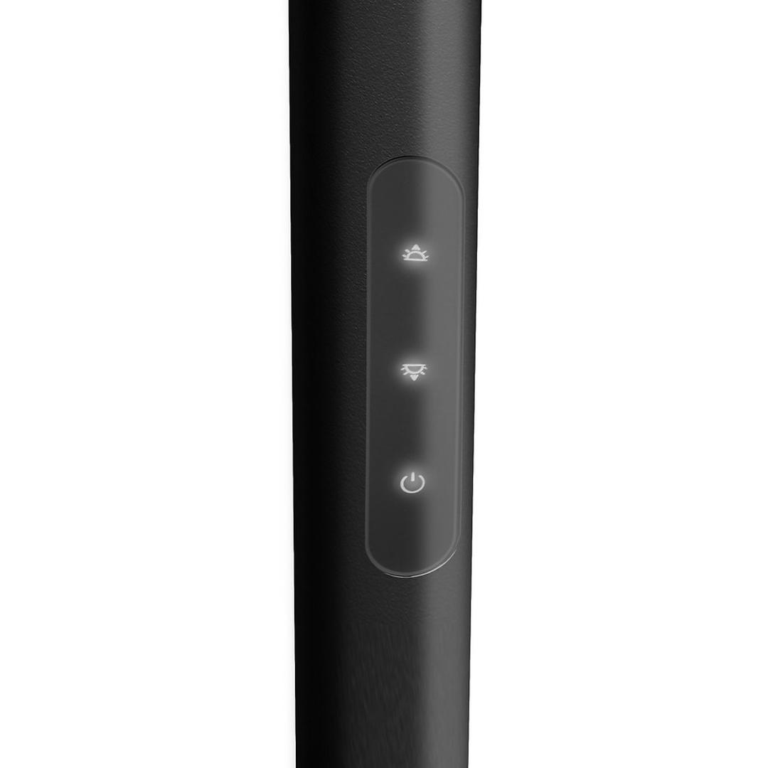 Lampadaire LED, 60 % direct et 40 % indirect OPUS UNILUX - Lampadaire LED UNILUX OPUS noir, panneau tactile sur le mât, détail