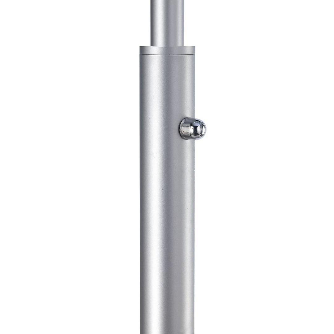 Lampadaire LED à éclairage indirect, demi-vasques orientables ZELUX UNILUX - Lampadaire LED à éclairage indirect UNILUX ZELUX gris métal, variateur sur le mât, détail