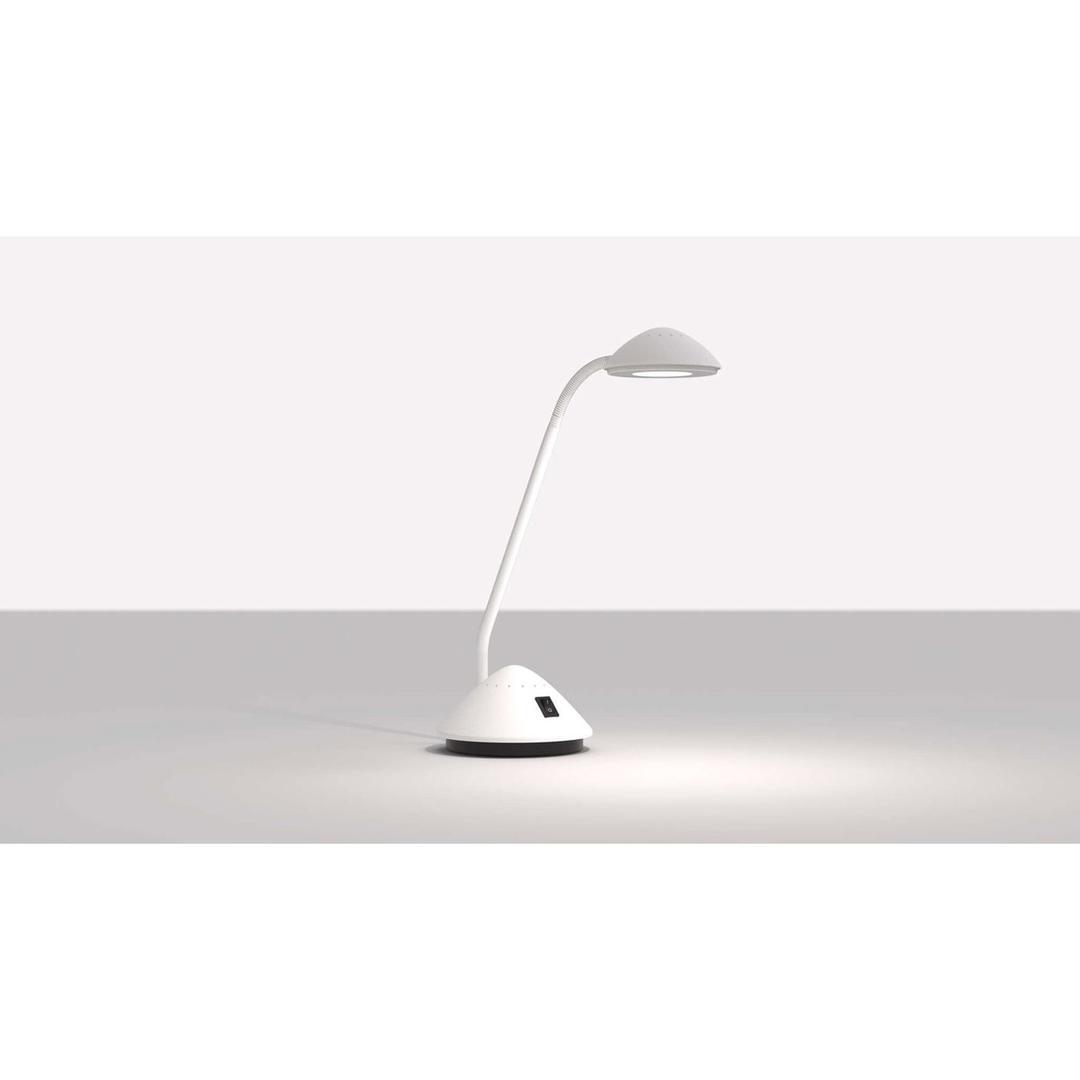Lampe de bureau LED compacte, 3000 K arc blanc MAUL - Lampe de bureau LED MAULarc blanc, en situation