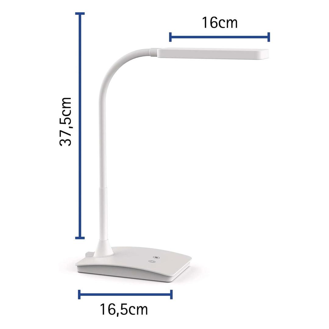 Lampe de bureau LED, température réglable pearly colour vario blanc MAUL - Lampe LED MAULpearly colour vario blanc, dimensions