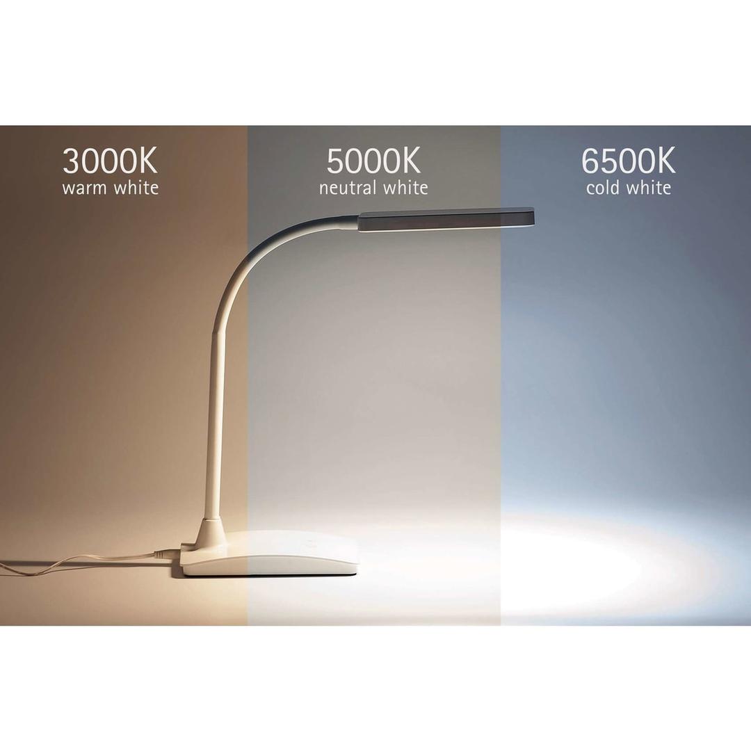 Lampe de bureau LED, température réglable pearly colour vario blanc MAUL - Lampe LED MAULpearly colour vario blanc, dimensions