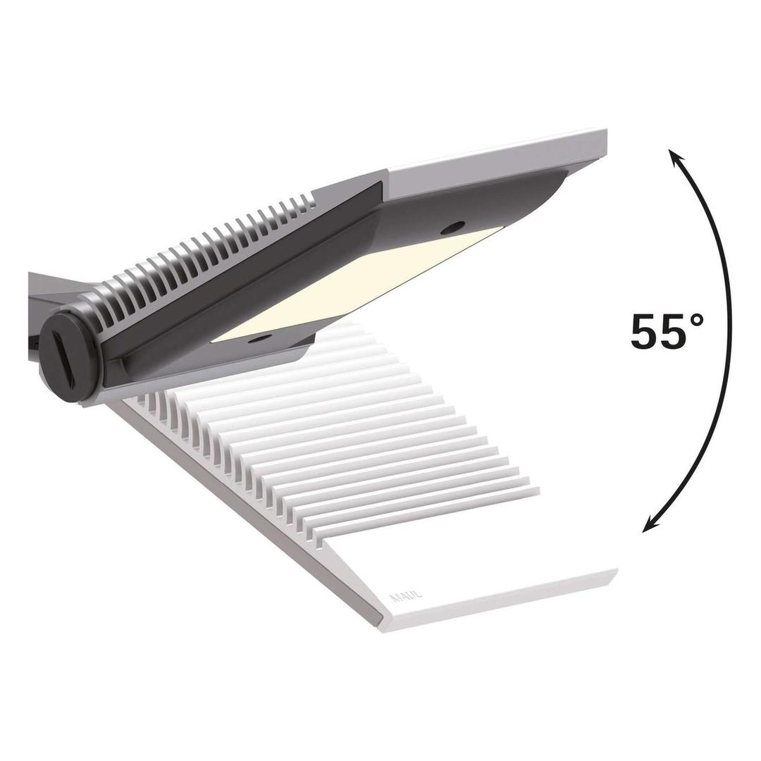 Lampe de bureau LED, garantie 5 ans solaris argent MAUL - Lampe de bureau LED MAULsolaris argent, détail