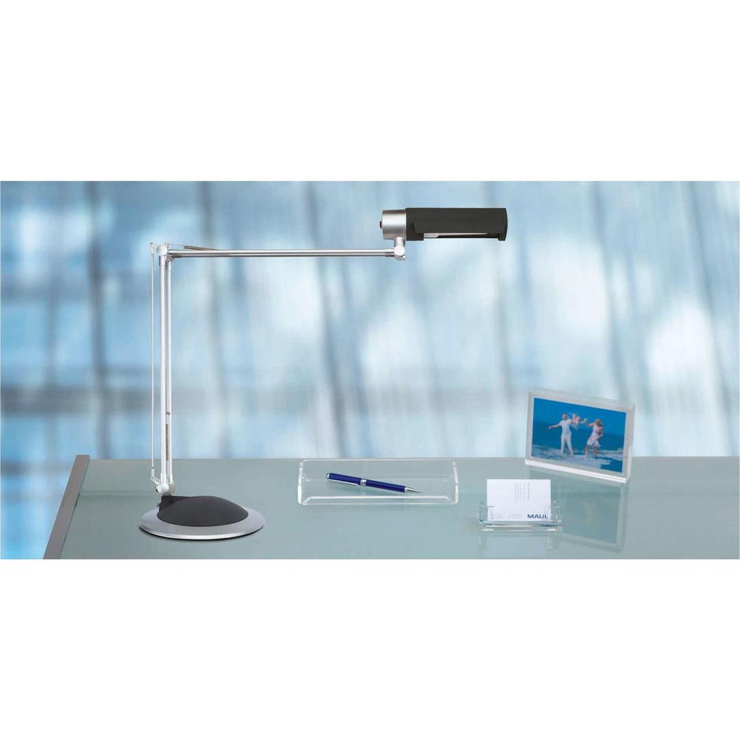 Lampe de bureau LED, pied et pince fournis office argent MAUL - Lampe de bureau LED MAULoffice argent, en situation