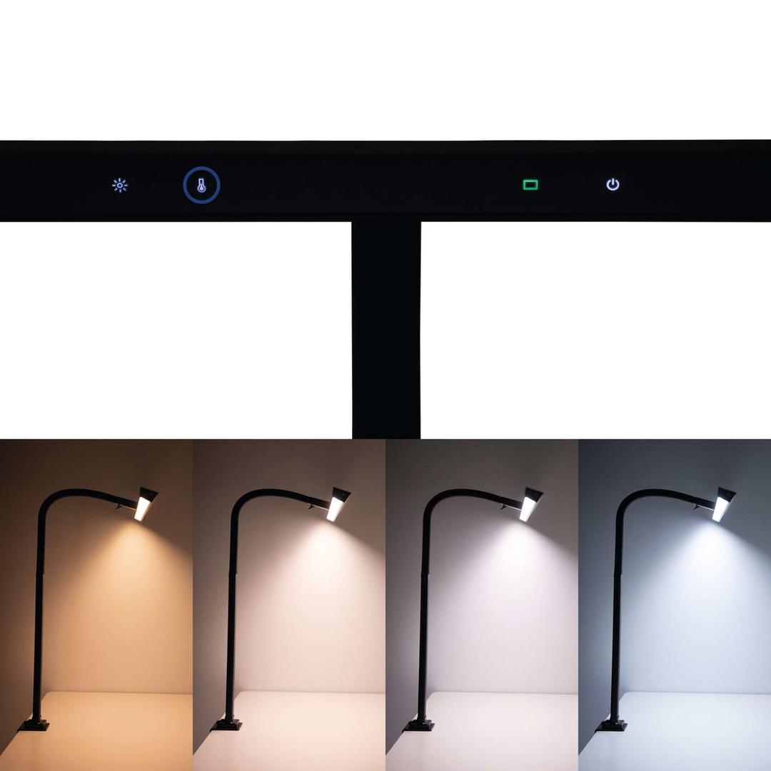 Lampe d'écran LED à pince, température réglable gate noir MAUL - Lampe d'écran LED MAULgate noir, dimensions