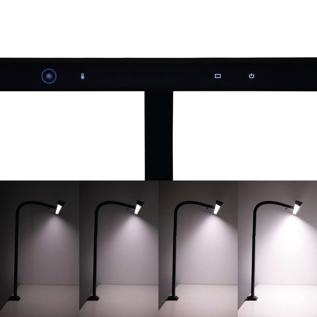 Lampe d'écran LED à pince, température réglable gate noir MAUL - Lampe d'écran LED MAULgate noir, dimensions