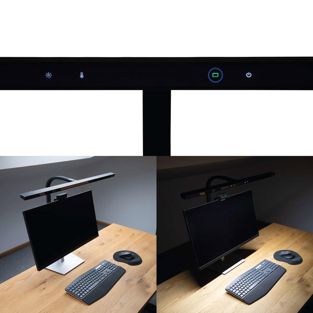 Lampe d'écran LED à pince, température réglable gate noir MAUL - Lampe d'écran LED MAULgate noir, dimensions