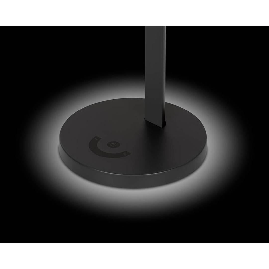 Lampe de bureau LED, tête inclinable Halo noir HANSA - Lampe de bureau Hansa Halo noir, pied et touches tactiles