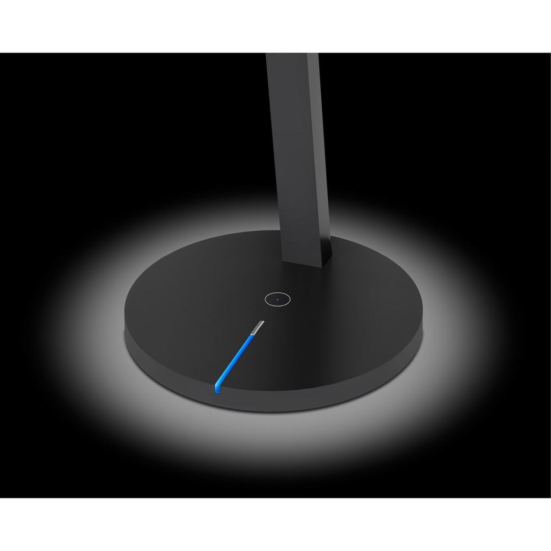 Lampe de bureau LED, double bras Cascade noir HANSA - Lampe de bureau Hansa Cascade noir, pied et touche tactile