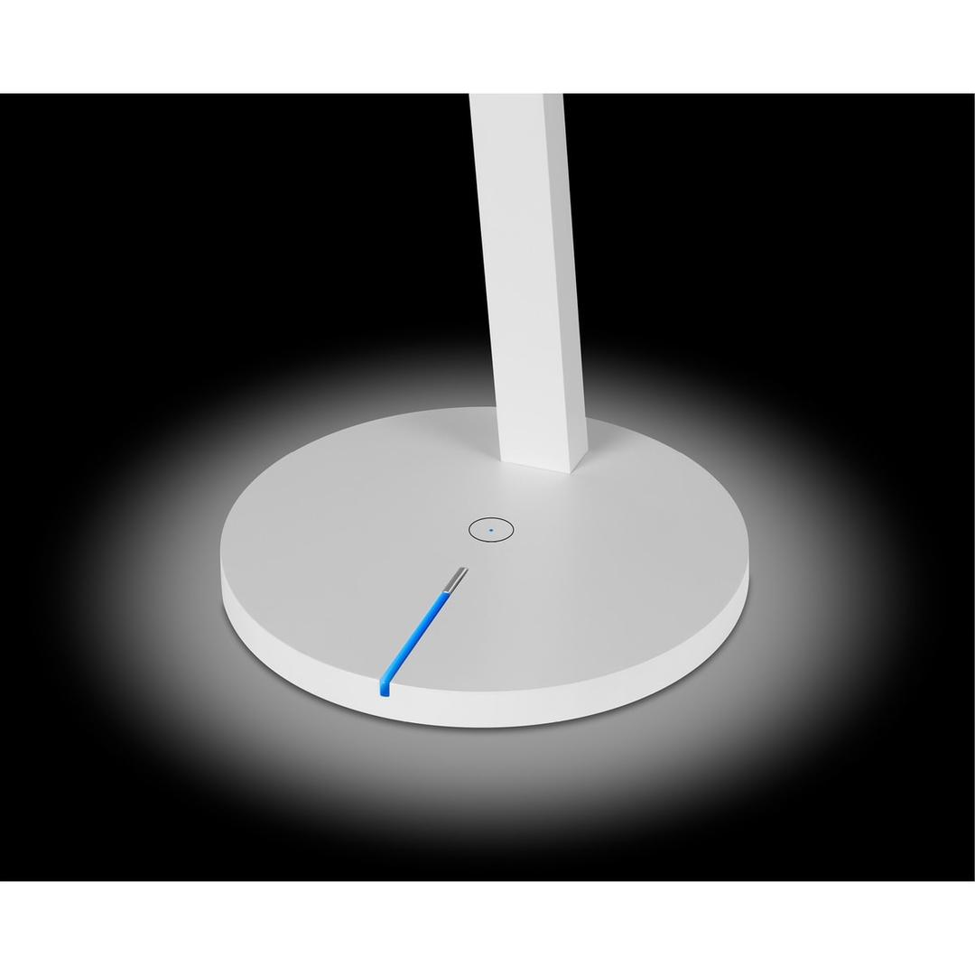 Lampe de bureau LED, double bras Cascade blanc HANSA - Lampe de bureau Hansa Cascade blanc, pied et touche tactile