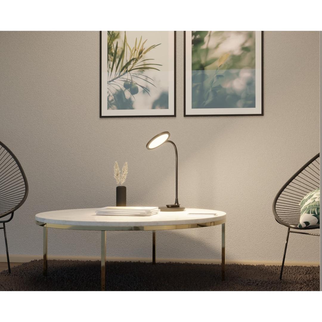 Lampe de bureau ou murale LED Horizon noir HANSA - Lampe de bureau Hansa Horizon noir, sur une table basse