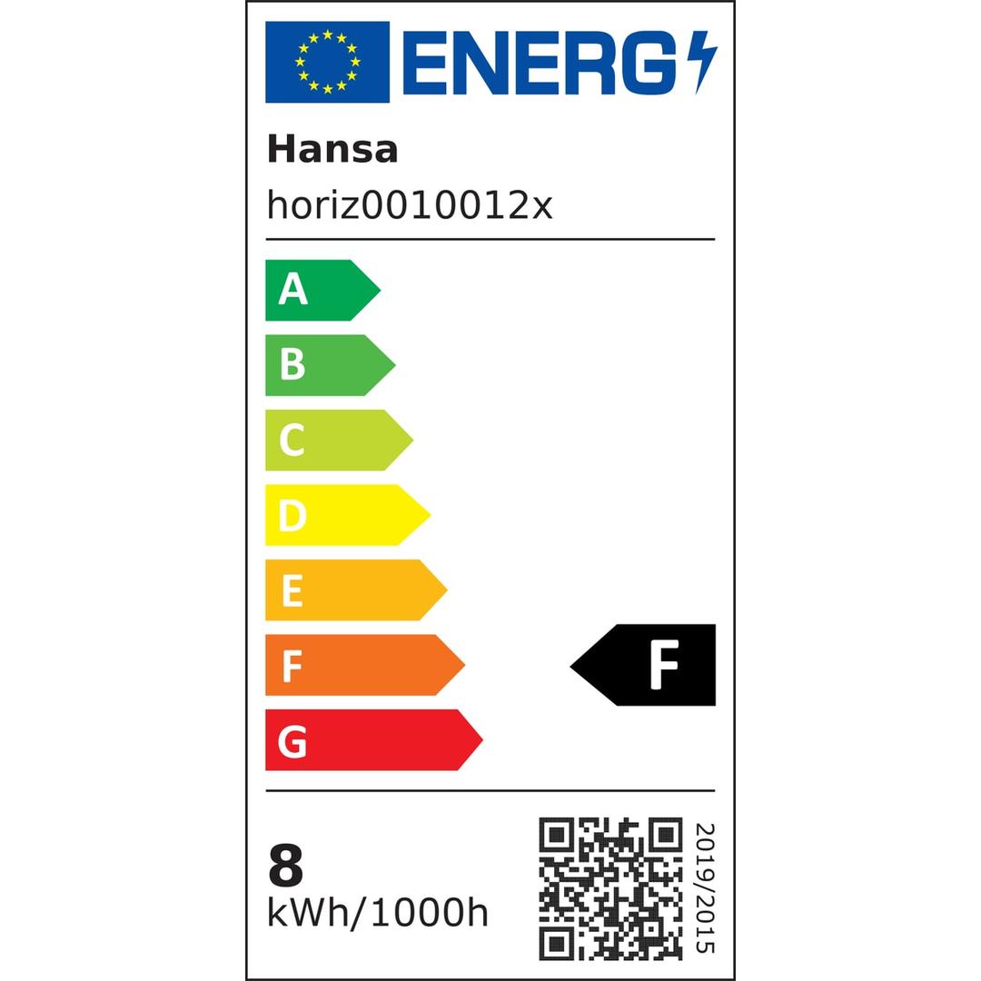 Lampe de bureau ou murale LED Horizon noir HANSA - Étiquette énergie de la source LED, classe F, Lampe de bureau Hansa Horizon noir