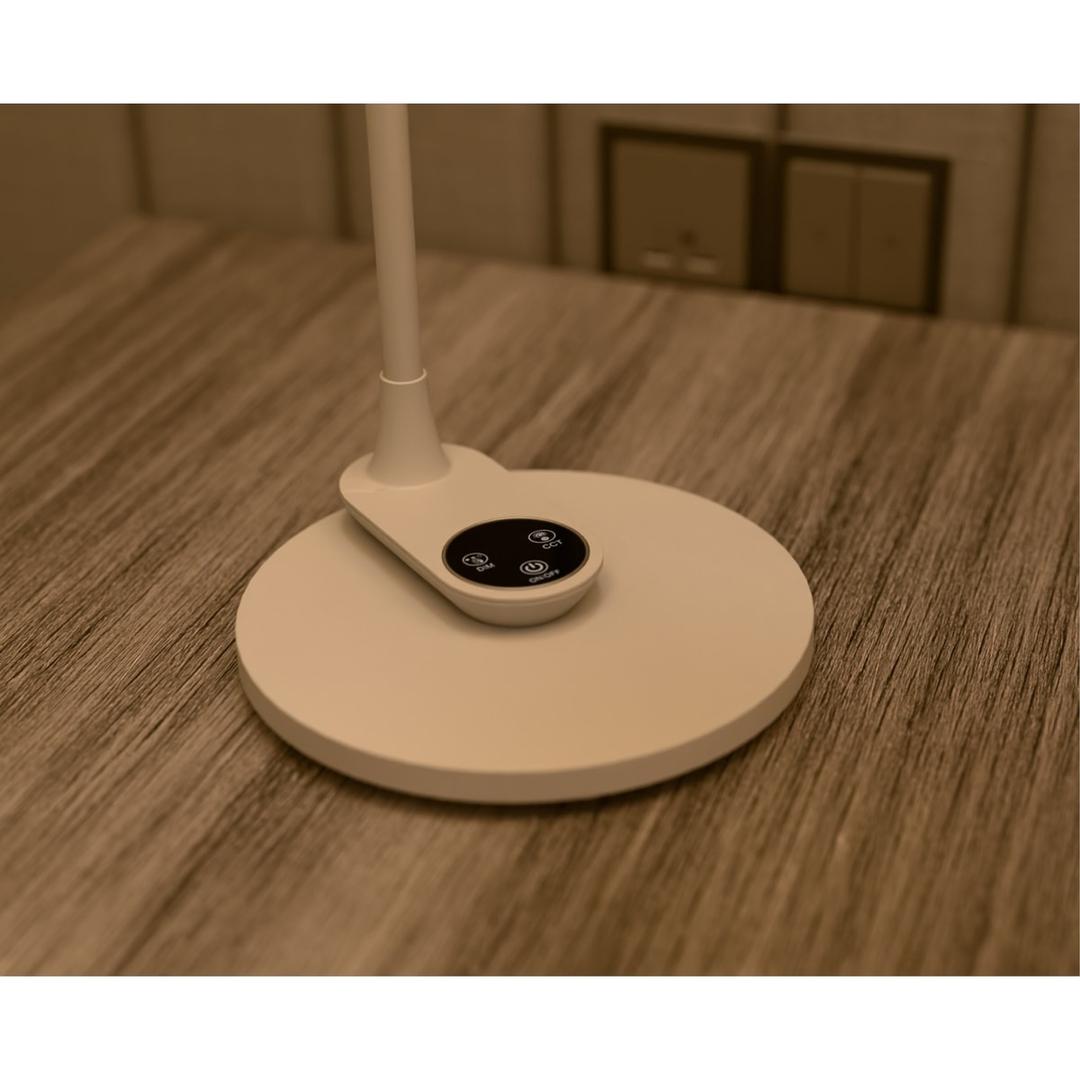 Lampe de bureau ou murale LED Horizon blanc HANSA - Lampe de bureau Hansa Horizon blanc, socle et touches tactiles