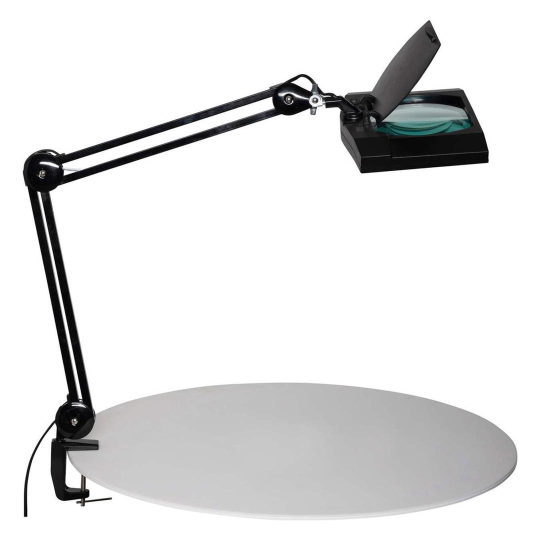Lampe loupe LED à pince, grande lentille 307 cm² vitrum noir MAUL - Lampe loupe LED à pince MAULvitrum noir, détail