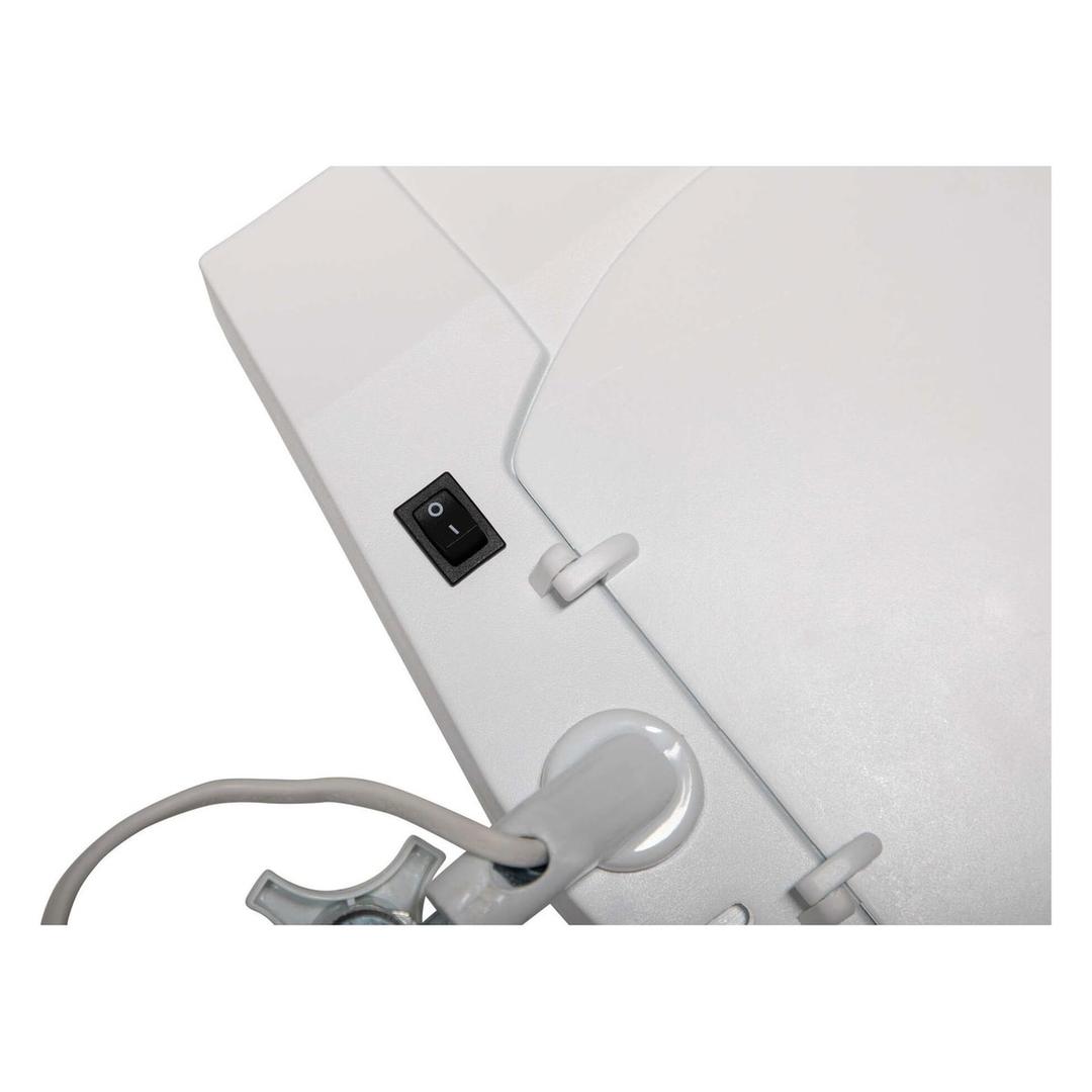 Lampe loupe LED à pince, grande lentille 307 cm² vitrum blanc MAUL - Lampe loupe LED à pince MAULvitrum blanc, détail