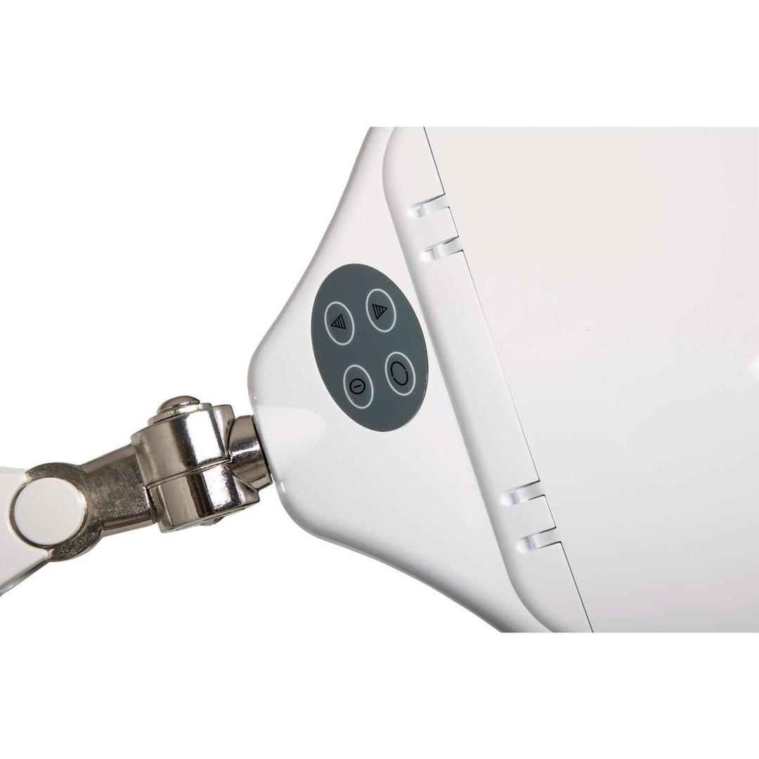 Lampe loupe LED dimmable à pince, lentille 234 cm² crystal blanc MAUL - Lampe loupe LED à pince MAULcrystal blanc, détail