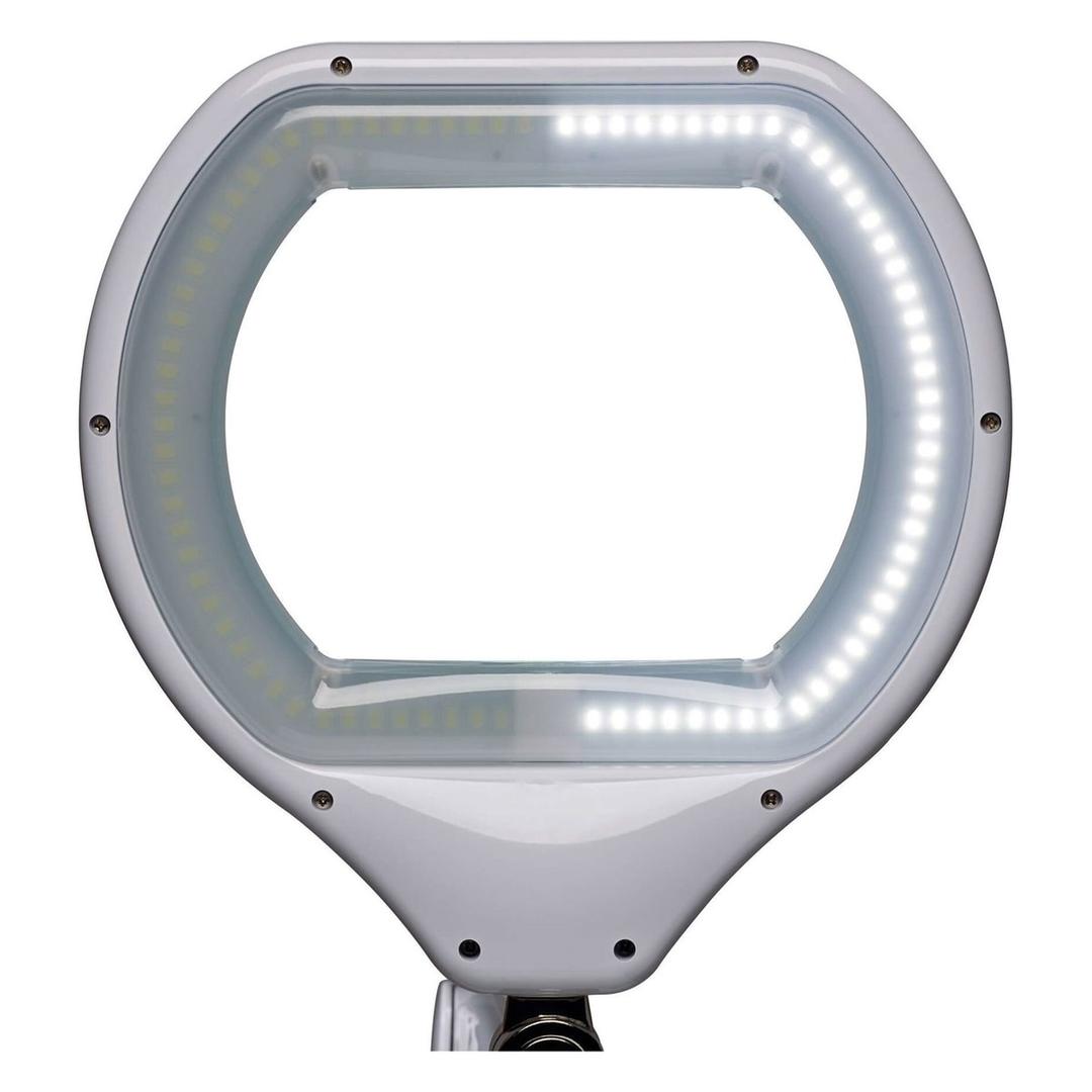 Lampe loupe LED dimmable à pince, lentille 234 cm² crystal blanc MAUL - Lampe loupe LED à pince MAULcrystal blanc, détail