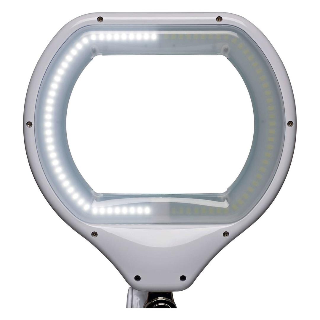 Lampe loupe LED dimmable à pince, lentille 234 cm² crystal blanc MAUL - Lampe loupe LED à pince MAULcrystal blanc, détail