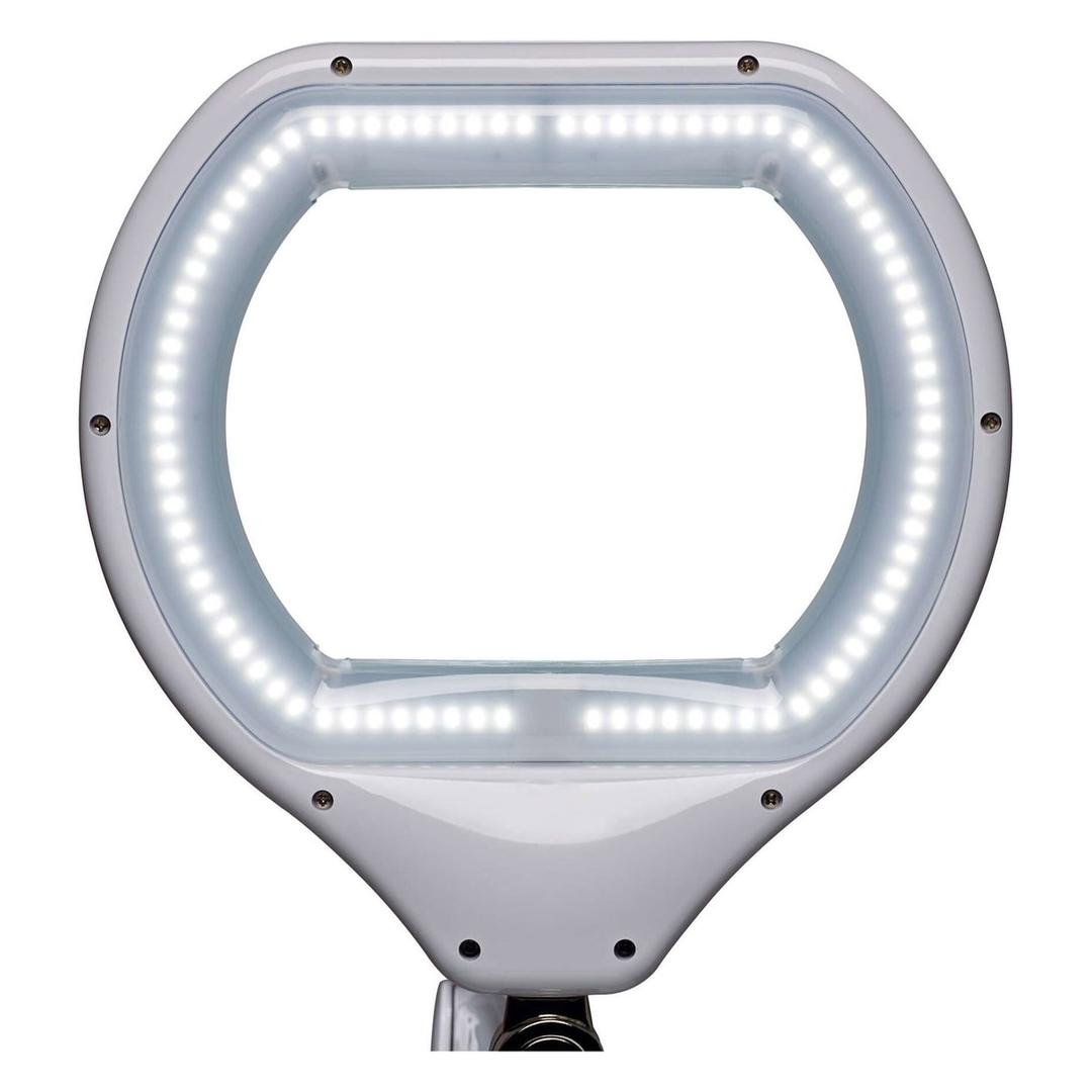 Lampe loupe LED dimmable à pince, lentille 234 cm² crystal blanc MAUL - Lampe loupe LED à pince MAULcrystal blanc, détail