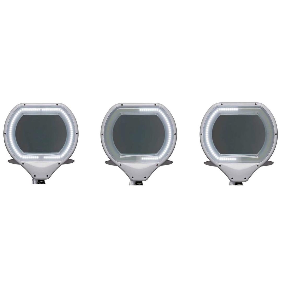 Lampe loupe LED dimmable à pince, lentille 234 cm² crystal blanc MAUL - Lampe loupe LED à pince MAULcrystal blanc, détail