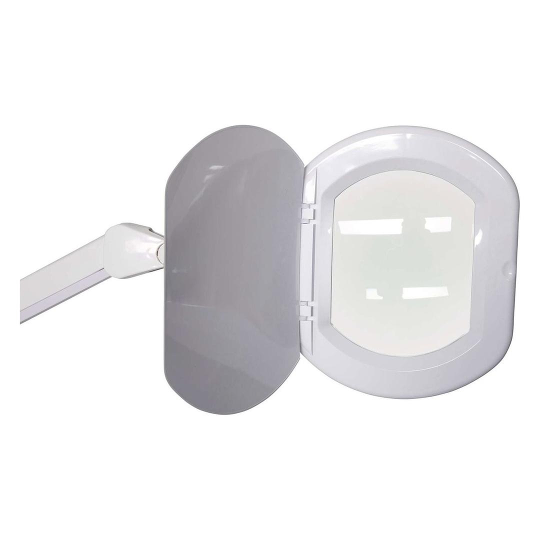 Lampe loupe LED dimmable à pince, lentille 234 cm² crystal blanc MAUL - Lampe loupe LED à pince MAULcrystal blanc, détail