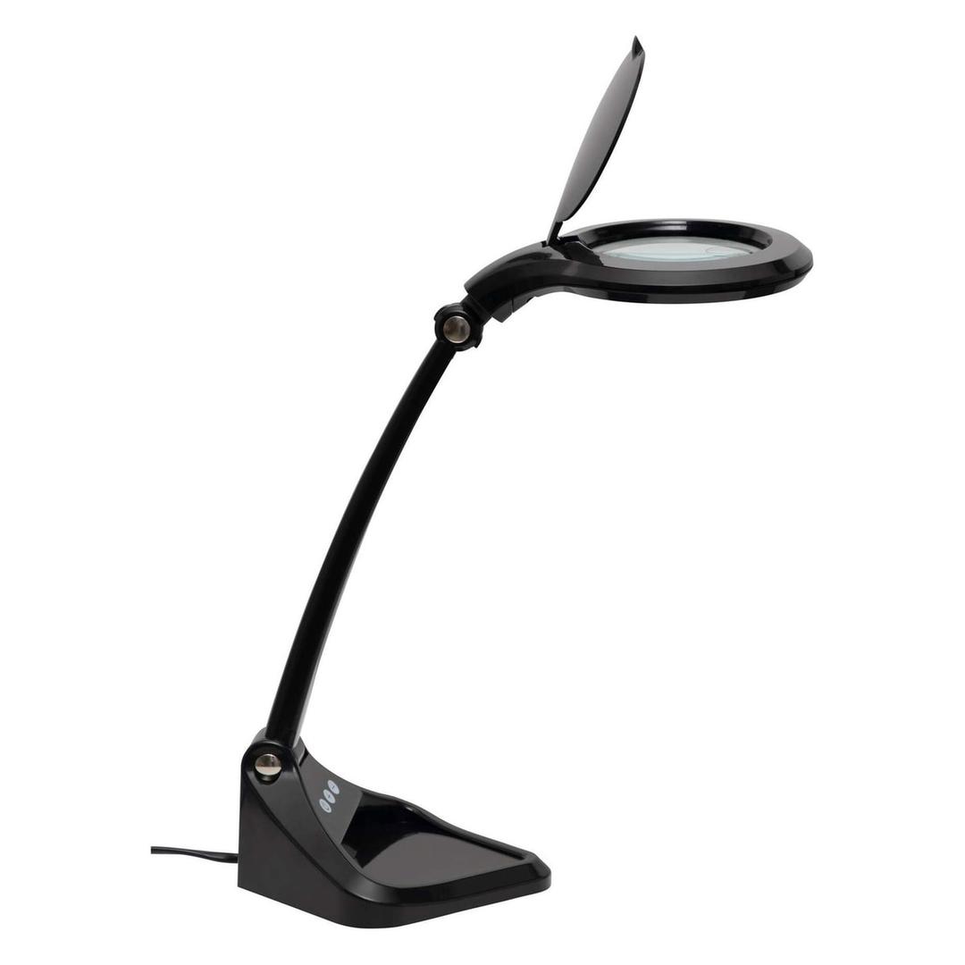 Lampe loupe LED dimmable, double lentille iris noir MAUL - Lampe loupe LED dimmable MAULiris noir, vue d'ensemble