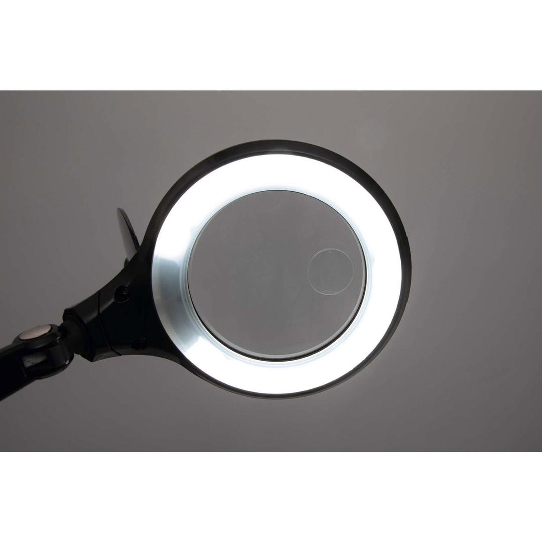 Lampe loupe LED dimmable, double lentille iris noir MAUL - Lampe loupe LED dimmable MAULiris noir, détail