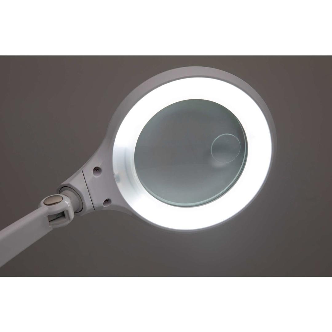Lampe loupe LED dimmable, double lentille iris blanc MAUL - Lampe loupe LED dimmable MAULiris blanc, détail