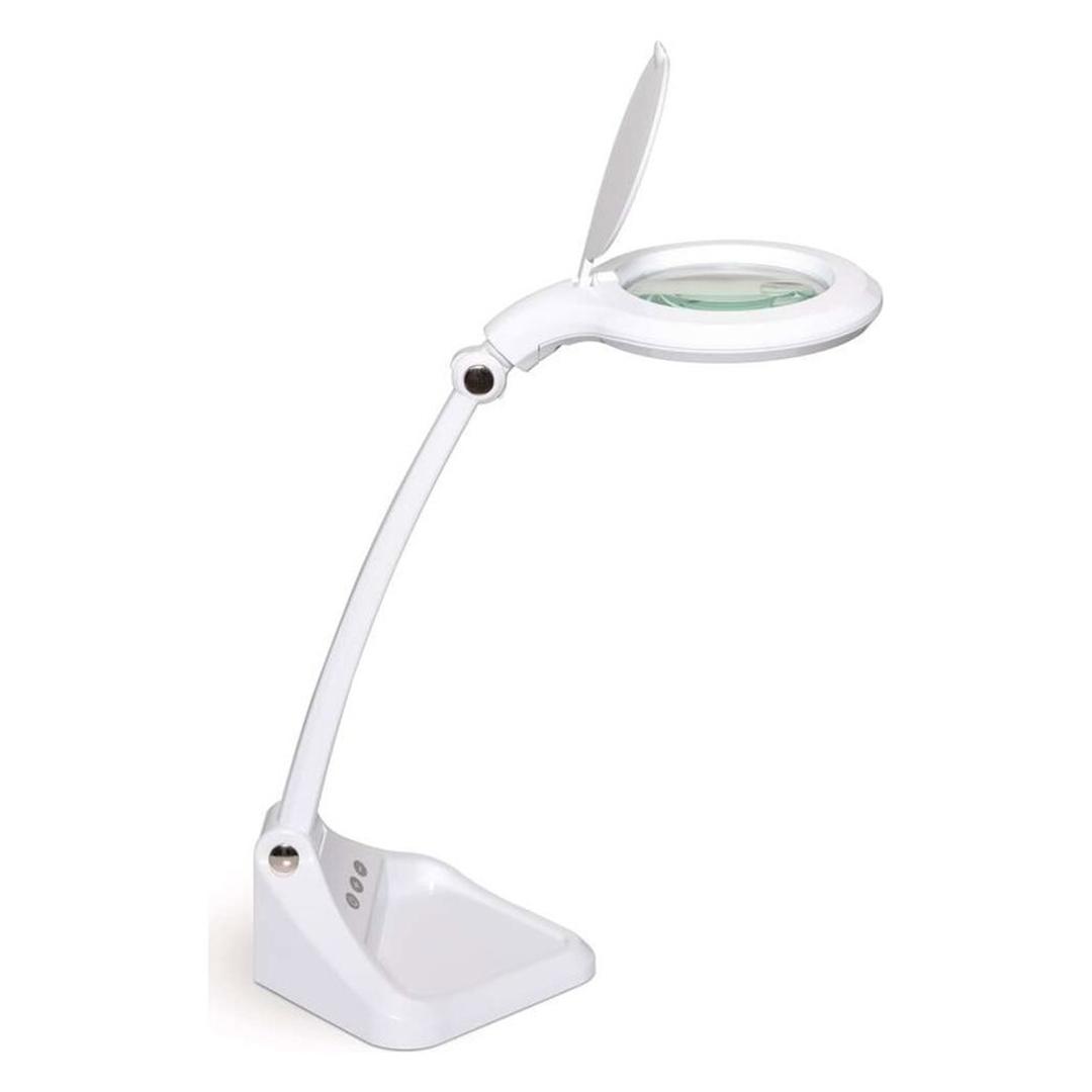 Lampe loupe LED dimmable, double lentille iris blanc MAUL - Lampe loupe LED dimmable MAULiris blanc, détail
