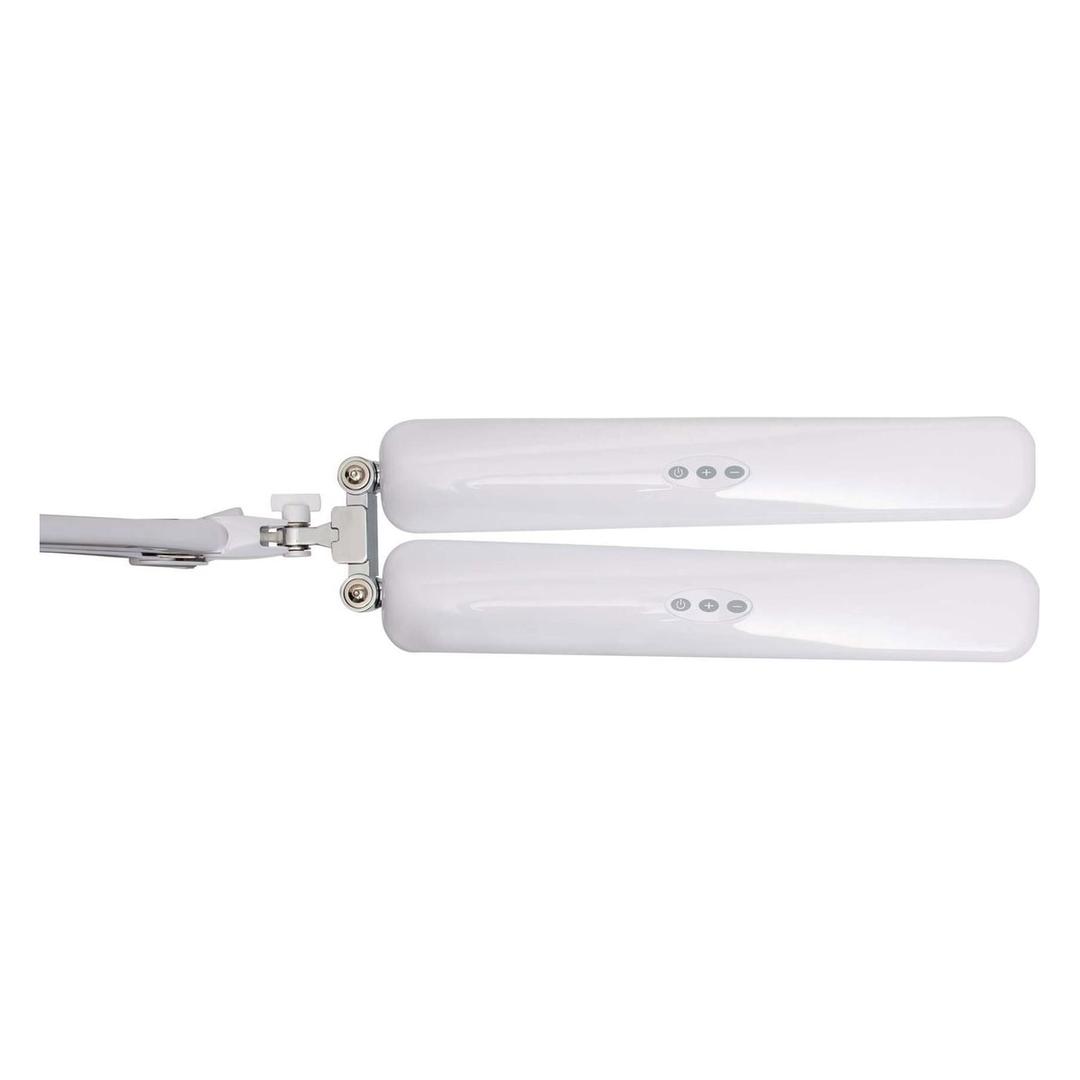 Lampe de travail LED dimmable à pince, deux têtes craft duo blanc MAUL - Lampe de travail LED à pince MAULcraft duo blanc, détail