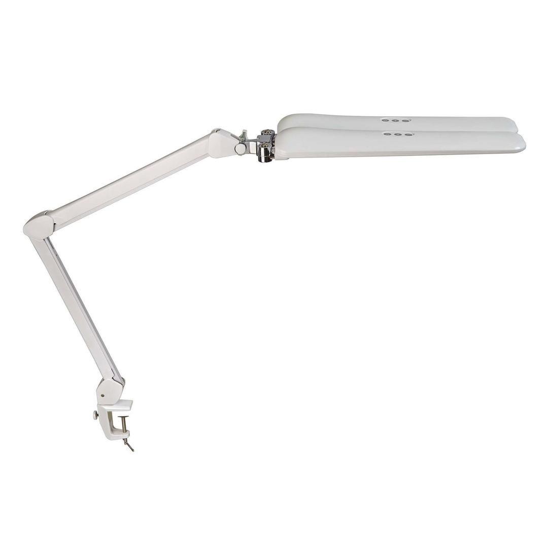 Lampe de travail LED dimmable à pince, deux têtes craft duo blanc MAUL - Lampe de travail LED à pince MAULcraft duo blanc, détail