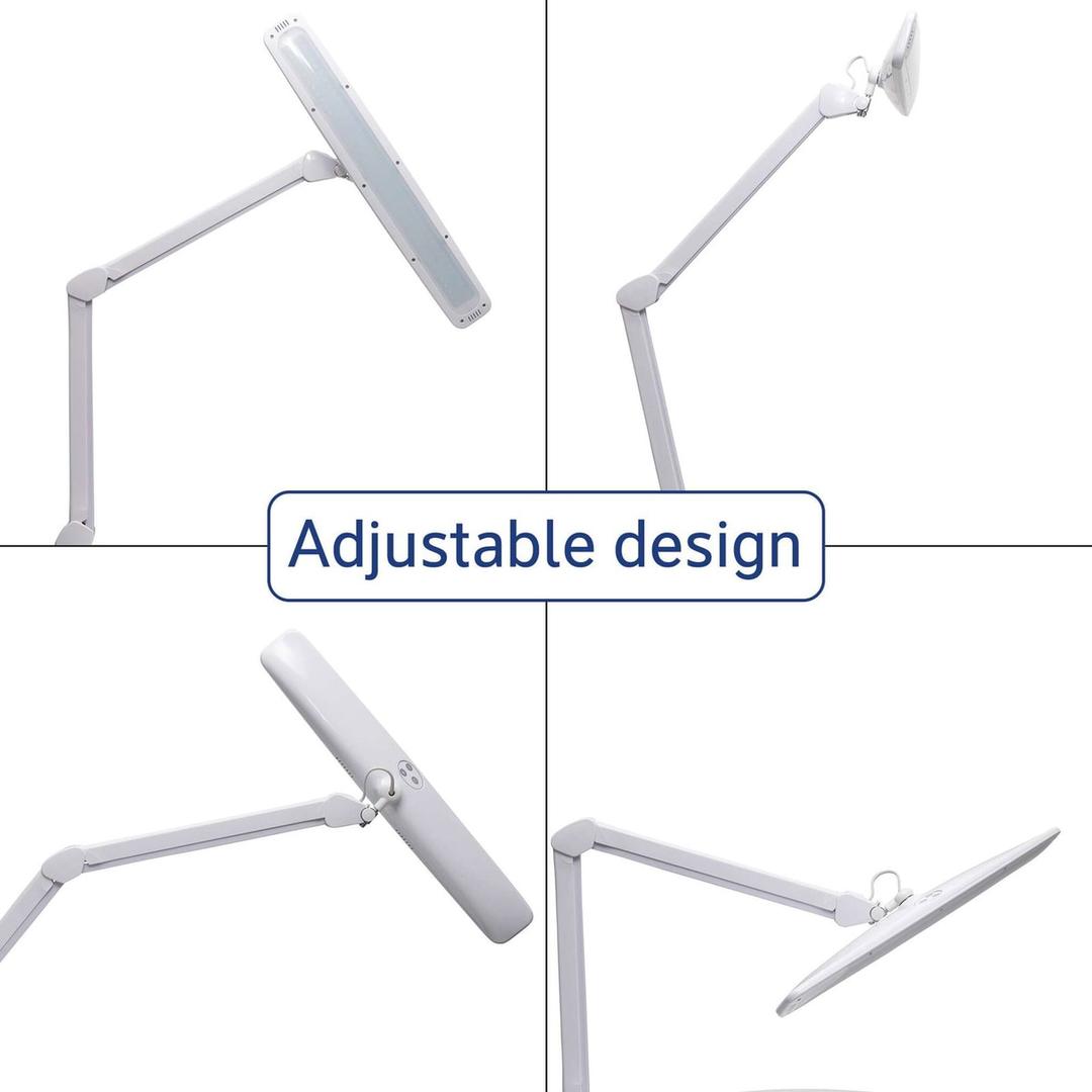 Lampe de travail LED dimmable à pince, 5140 lux explore blanc MAUL - Lampe de travail LED à pince MAULexplore blanc, dimensions