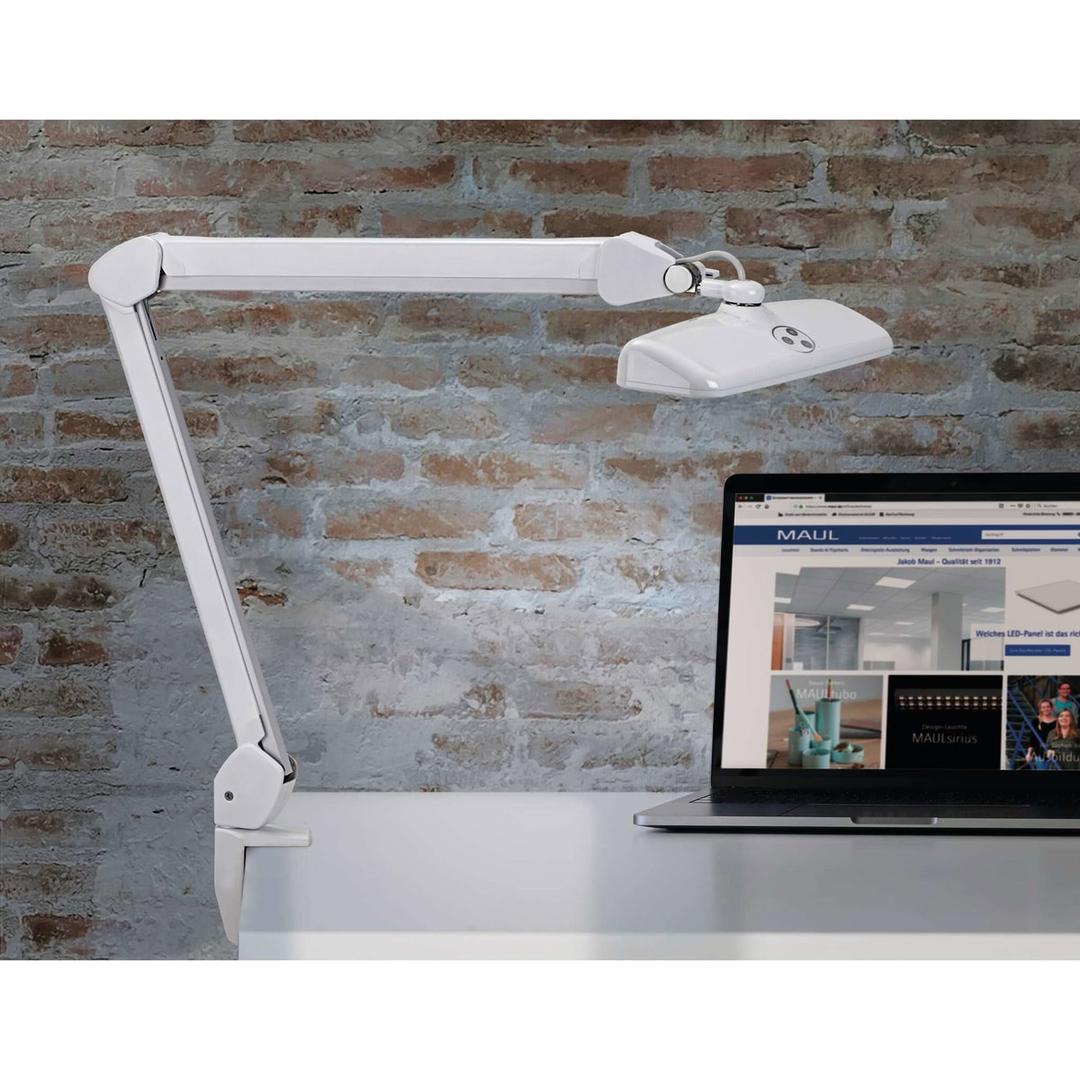 Lampe de travail LED dimmable à pince, 2920 lux intro blanc MAUL - Lampe de travail LED à pince MAULintro blanc, détail
