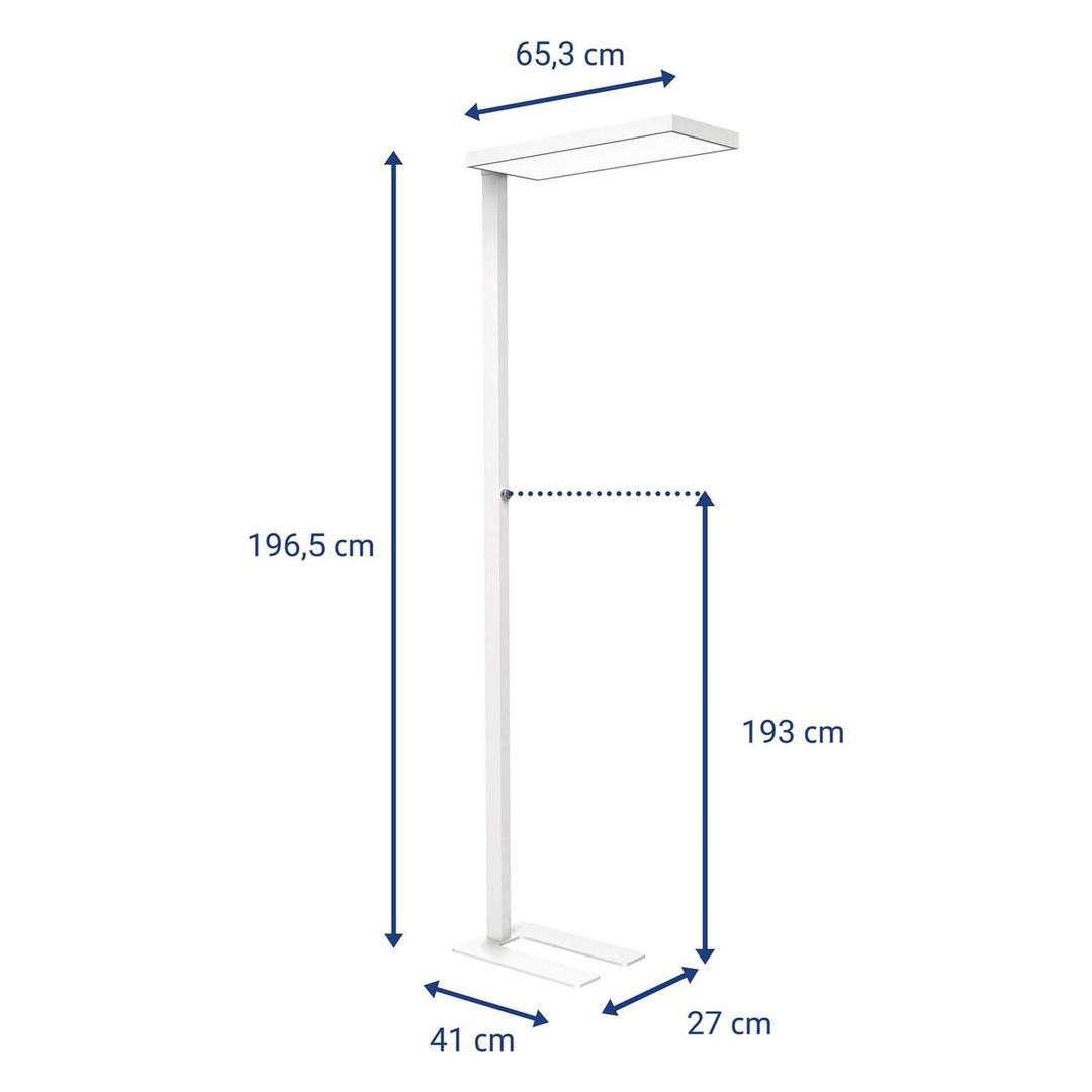 Lampadaire LED dimmable, direct et indirect jura blanc MAUL - Lampadaire LED dimmable MAULjura blanc, dimensions