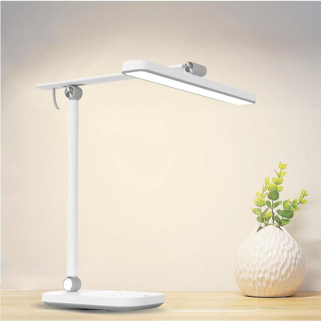 Lampe de bureau LED, capteur de luminosité PURELINE UNILUX - Lampe de bureau LED UNILUX PURELINE blanc, en situation sur un bureau